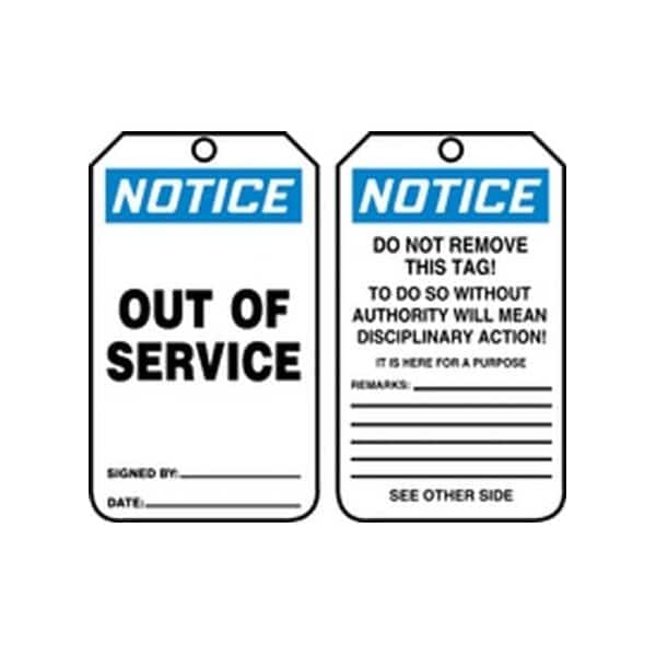 Accuform PF-Cardstock, 3-1/4 in Width, 1/4 in Height, , 25 PK MDT801PTP - main